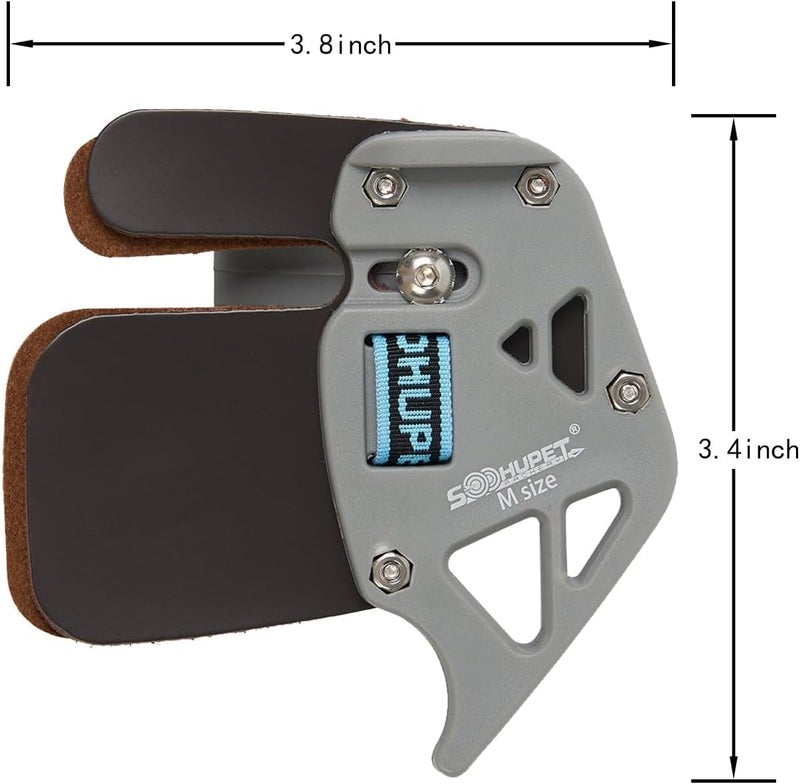 sf. Archery Finger Tab，Leather Finger Guard ，Shooting Tabs Finger Saver Protect Guard Glove ，Adjustable Accessories for Recurve Bow with Right Handed - Image 5